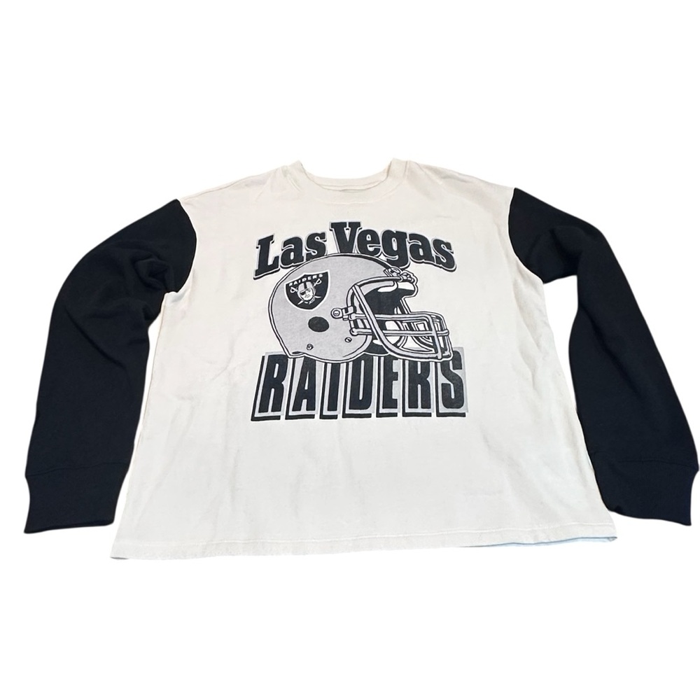 Las Vegas Raiders Junk Food Clothing Raglan Sweatshirt – kids Size Small